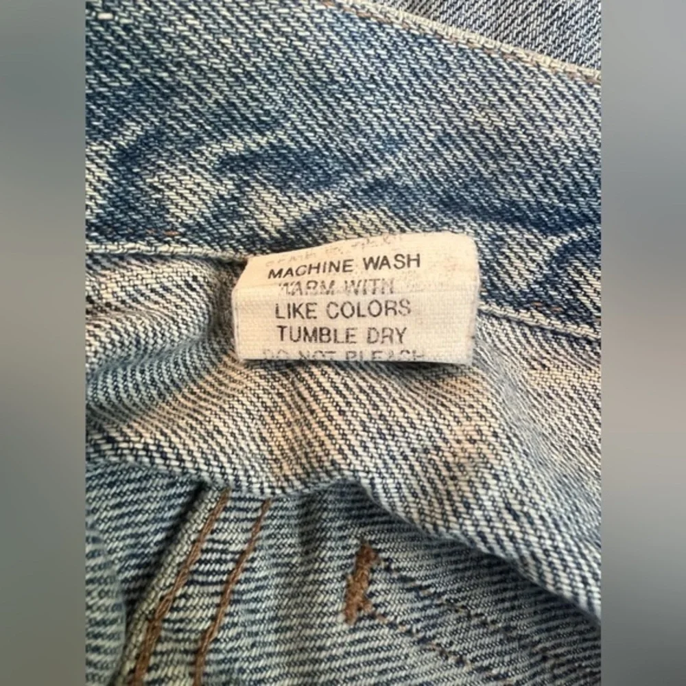 VINTAGE Bugle Boy Men 34 x 34 PAPER TAG Baggy Wide Leg Cotton TRASHED Denim Jean